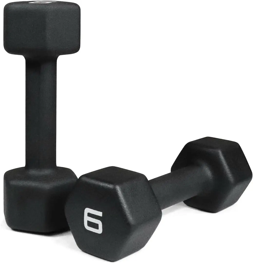 

Черные шестигранные гантели с неопреновым покрытием, 6 фунтов, набор из 2 шт. для домашнего тренажерного зала, набор ручных гирь для упражнений, тренировок, бодибилдинга
