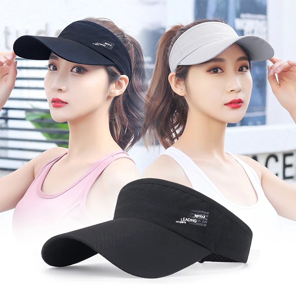 Baseball Cap Open Top Hat Womens Men Adjustable Fashion Outdoor Ponytail Wide Brim Sports Summer Sun Protection