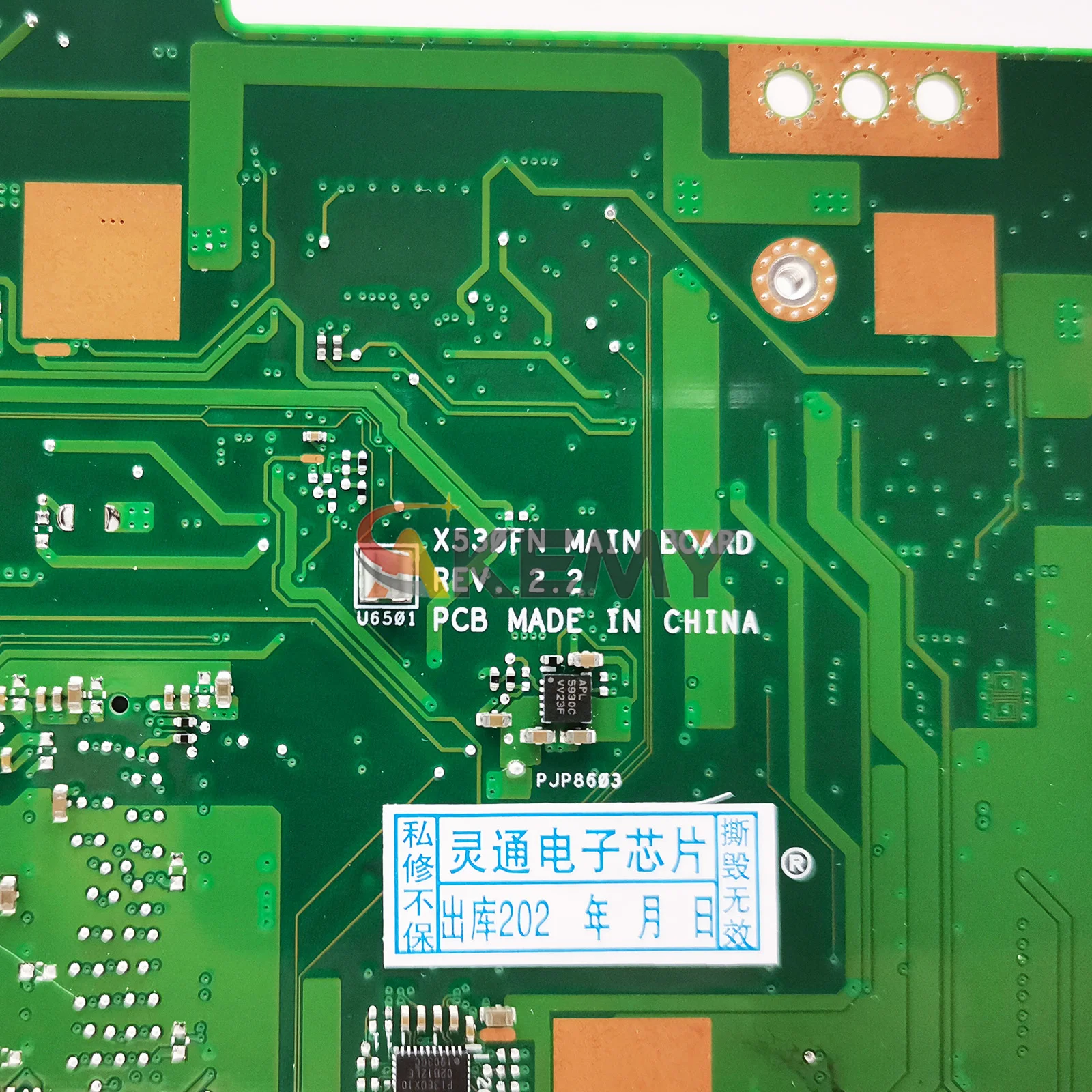 เมนบอร์ดแล็ปท็อป X530FA สำหรับ ASUS VivoBook K530F X530UN S530F S5300F X530FA X530FN X530F X530UA เมนบอร์ดพร้อม CPU I3 I5 I7 stk