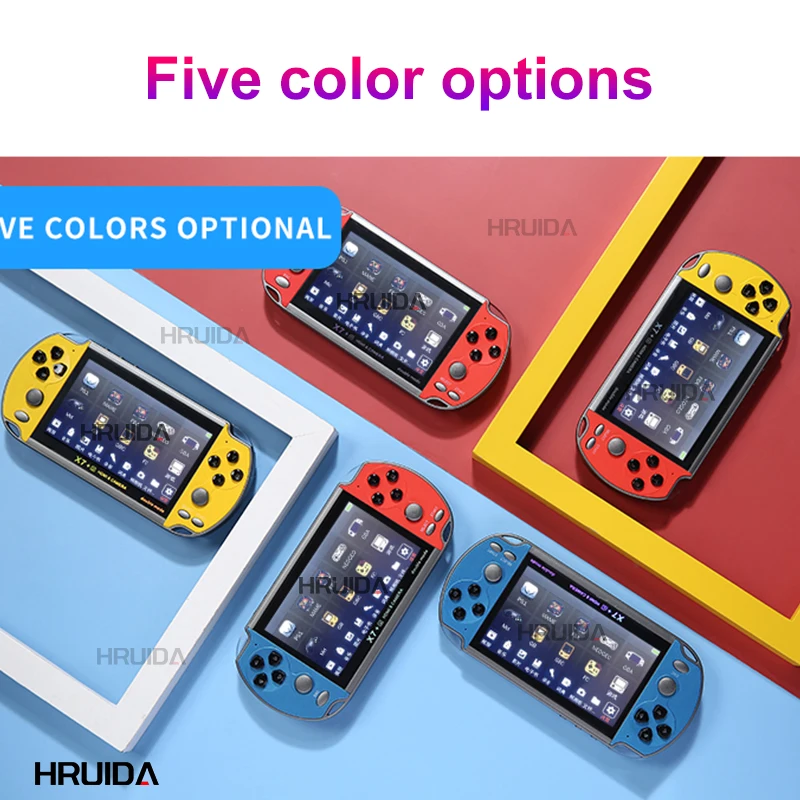 X7+4.3-inch Video Game Console Two Hand Handle Handheld Retro Game Console With Built-in 10000+games HD Video Support controller