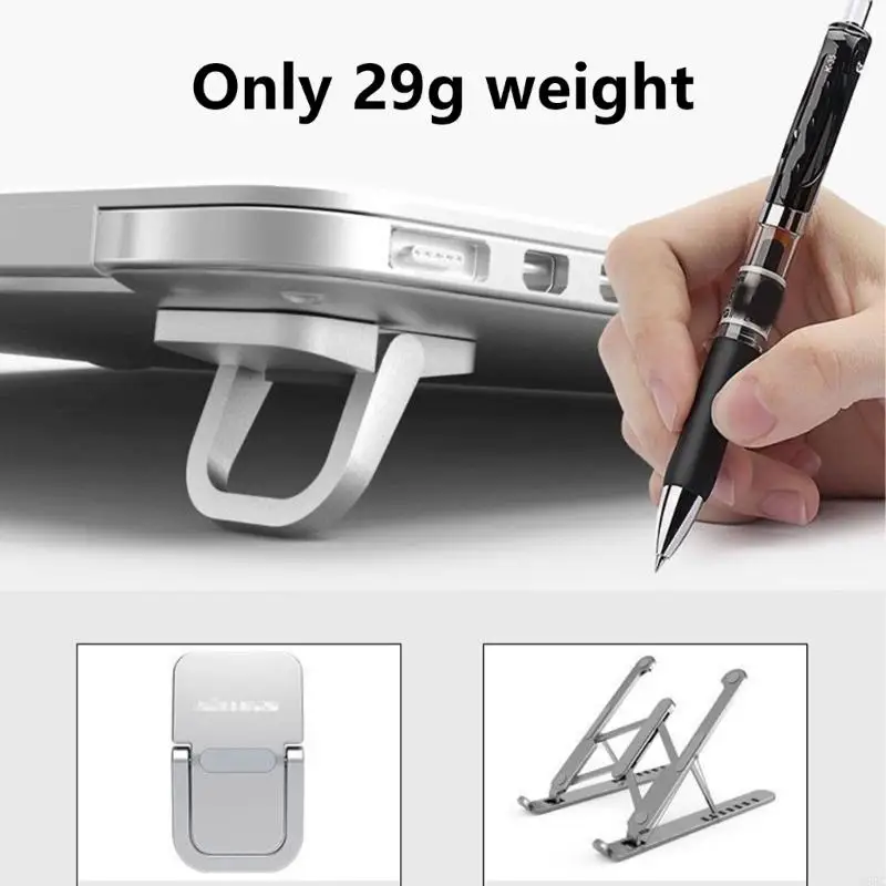 Risers teclado dobrável U55C 2PACK PACK PORTATE Laptop alumínio Stand com notebook Antislip Pad Stand Stand Work