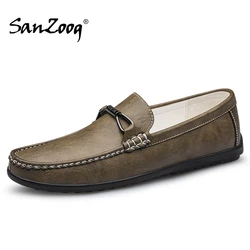 Slip On Casual Leather Shoes For Men Loafers Mocassin Homme Mocasines Hombre Autumn Spring Fashion Designer Shoes Zapatos Hombre