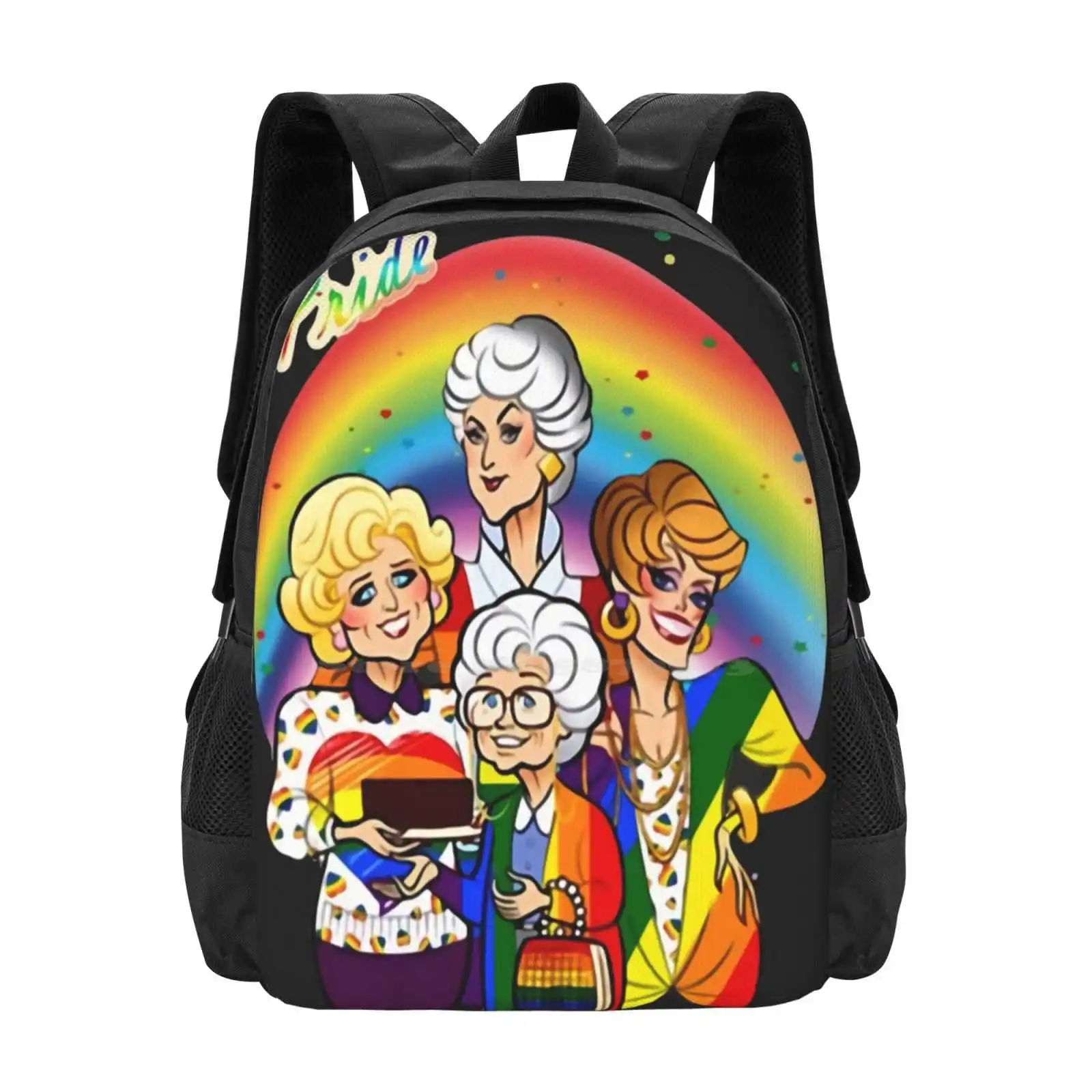 The Golden Friend Girls Lgbt Pride Rainbow Flag T-Shirt Hot Sale Backpack Fashion Bags The Golden Friend Girls Lgbt Pride