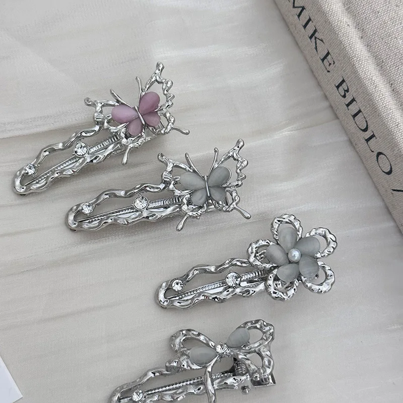 Mini hair accessories for girl women pins and clips bows korean butterfly flowers Headdress barrette vintage fairy 2024 fashion