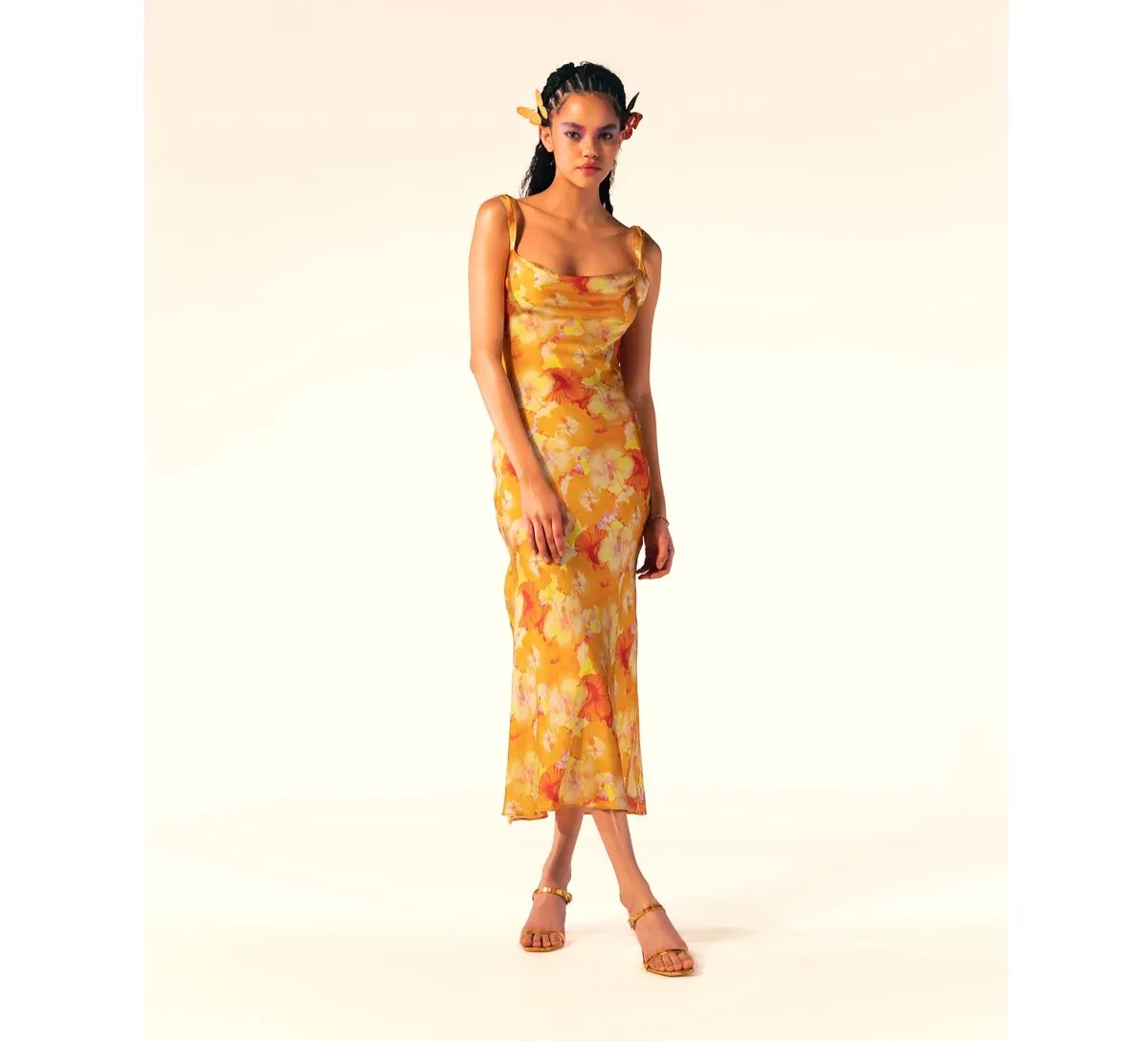 Robe longue fendue à imprimé floral pour femme, robe de cocktail, robe de rue, robe éducative, été