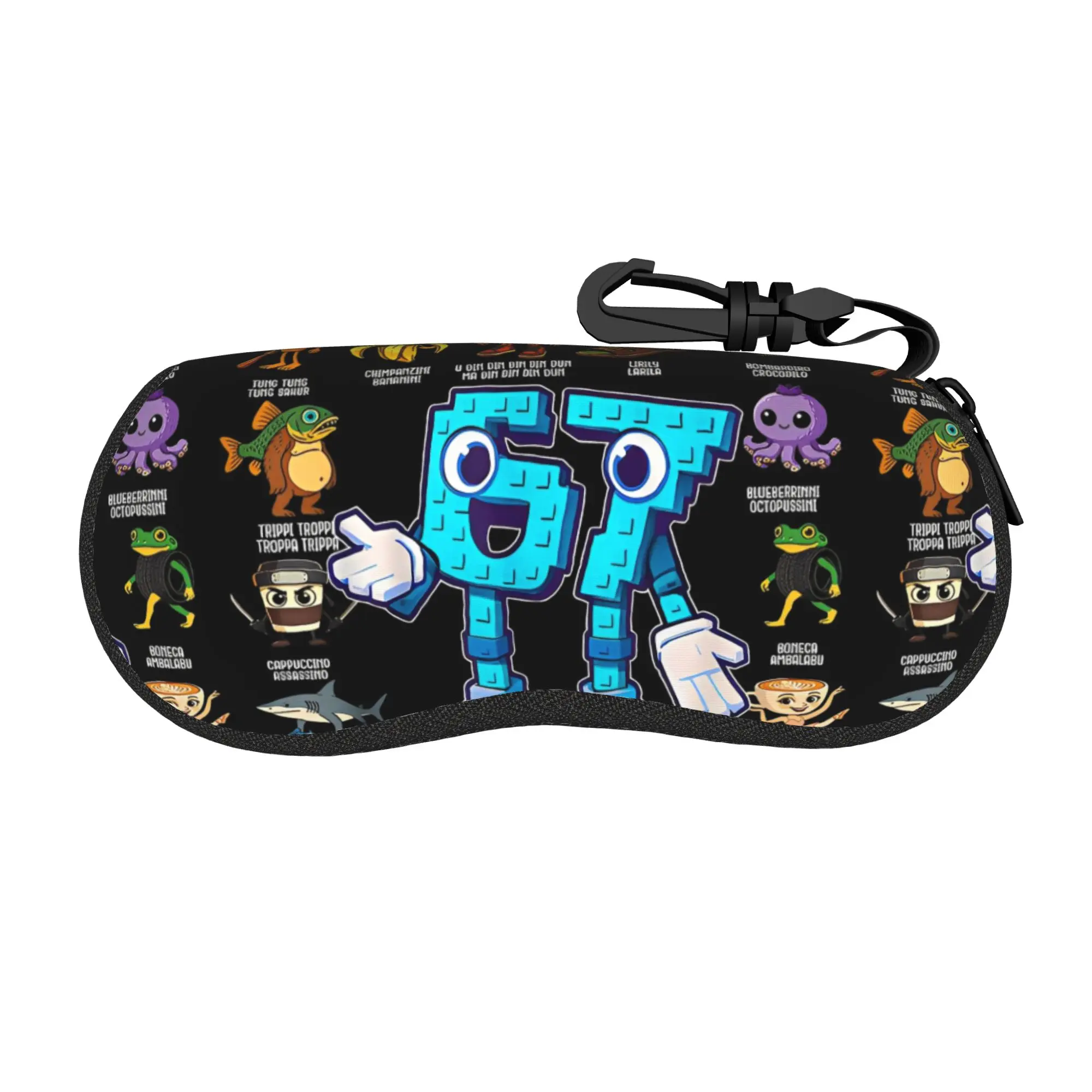 

67 Six Seven 6-7 Забавный итальянский мерч-кейс для очков (Brainrot), для женщин и мужчин, аксессуар, защитный футляр для очков, коробка для очков