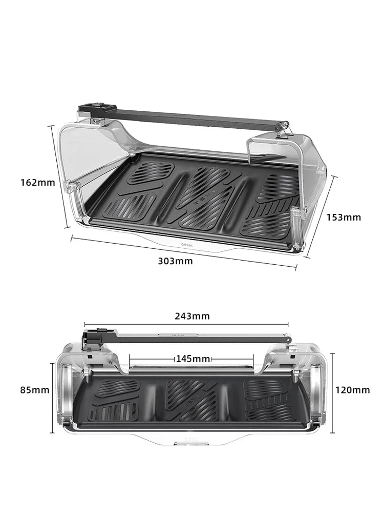 For Tesla Model 3 Highland 2023 2024 Model Y Under-Screen Hidden Storage Box New Behind The Screen Storage Box Accessories