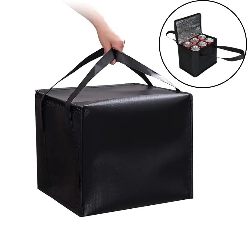 Portable Insulated Thermal Cooler Bag Drink Storage Chilled Bags Cool Lunch Foods Lunch Box Zip Picnic Tin Foil Food Panier Repa