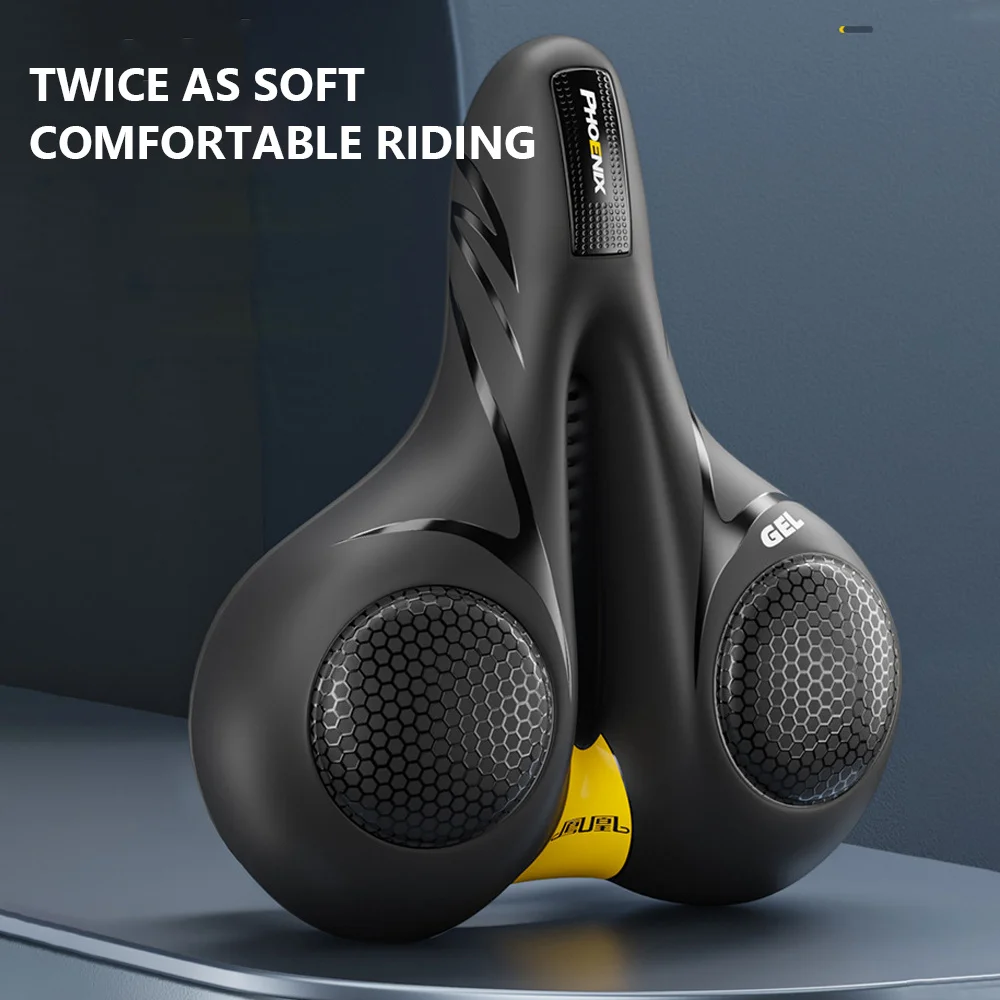 

Bicycle Seat Cushion Mountain Bike Ultra Soft Seat Cushion Comfortable Seat Riding Bike Saddle Seat High Rebound, Thick Sponge