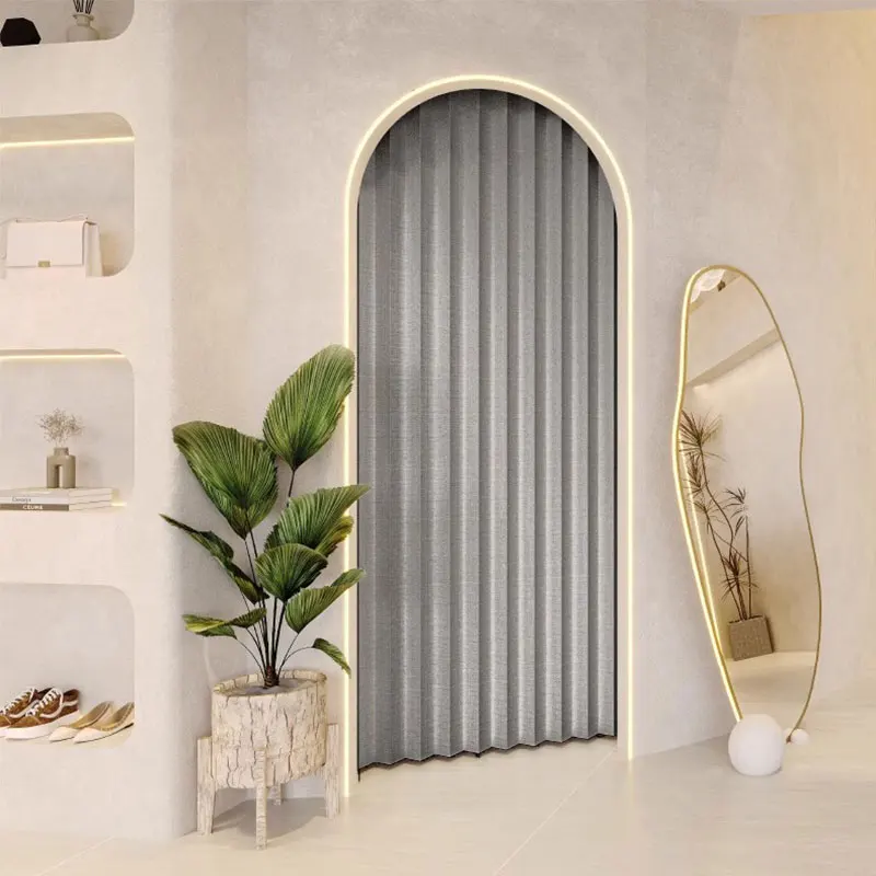 Soft Partition Curtain for Kitchen and Fitting Room, Privacy Divider Panel with Modern Decor and Room Separation