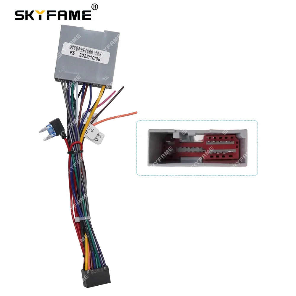 SKYFAME Car 16pin Wiring Harness Adapter Android Radio Power Cable For Ford Expedition TrailBlazer Lincoln Navigator MKX