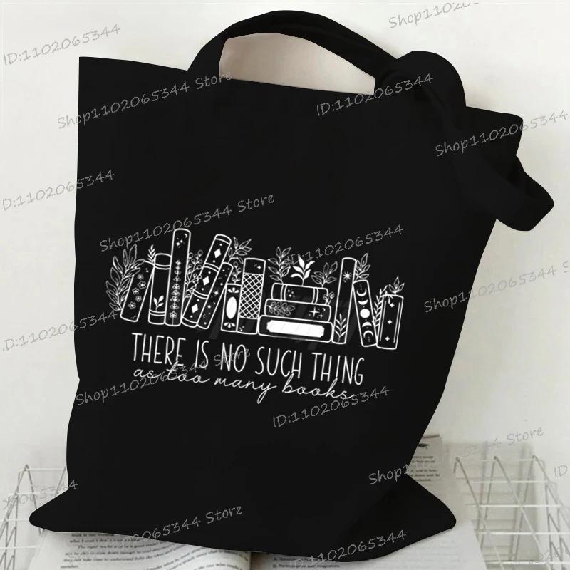 Just One Me Chapter Funny Flower Books Graphics Canvas Tote Bag Vintage Read Lover Gift Shoulder Bags Portable Women's Handbags