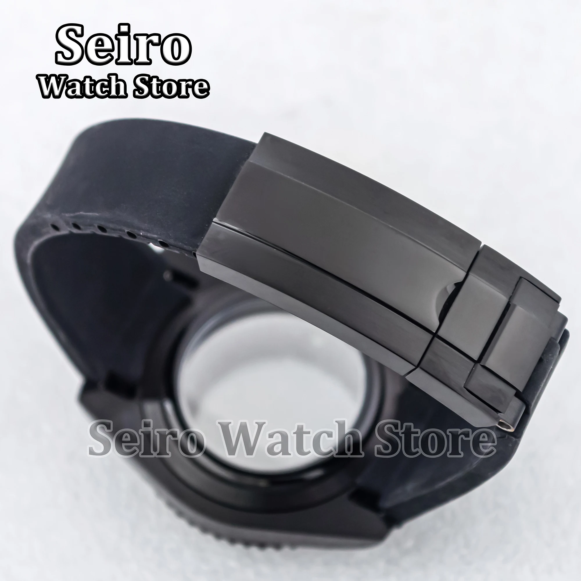 NH35 Watch Case Rubber Strap 40MM Yacht-master Stainless Steel Sapphire Glass 100M Waterproof Watch Parts for NH34 NH36 Movement