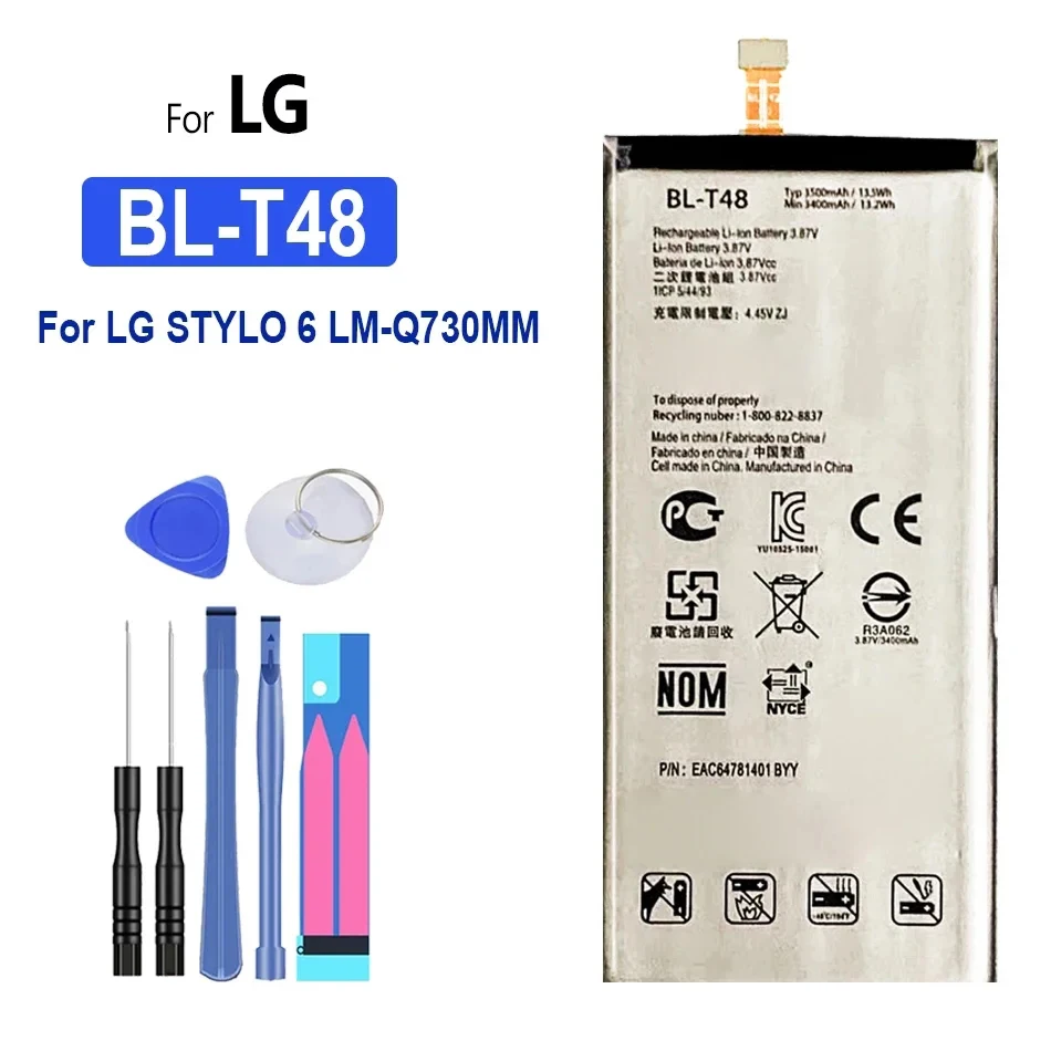 

Mobile Phone Battery for LG STYLO 6, BL-T48, 4000mAh, LM-Q730MM