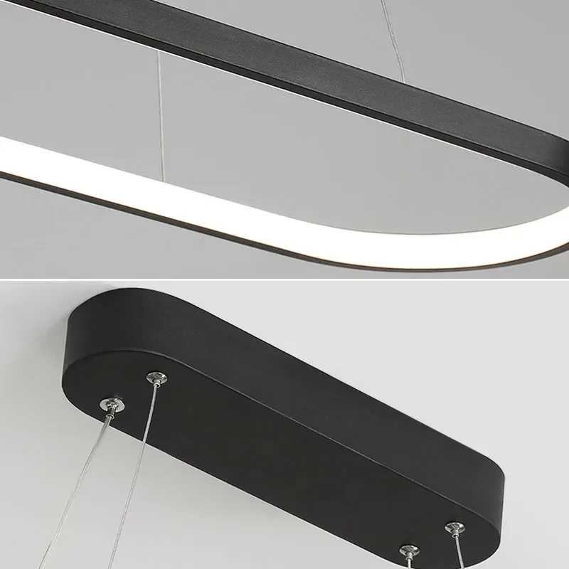 Nordic Minimalist Ring LED Pendant Light for Living Dining Room Kitchen Simple Chandelier Home Decoration Hanging Light Fixture