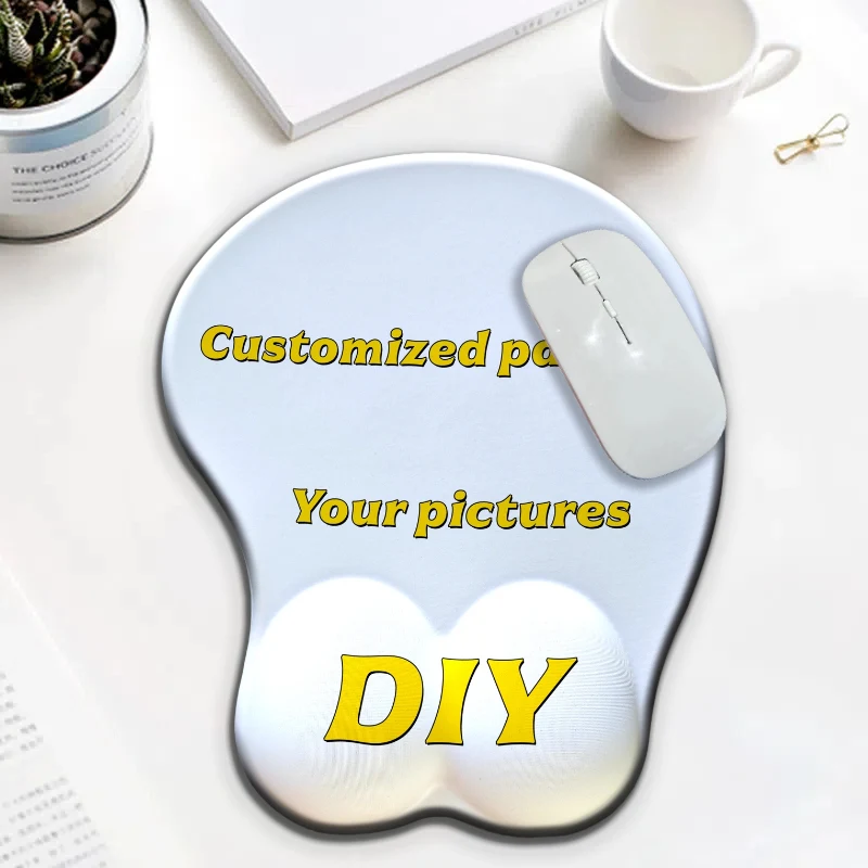 

Custom 3D Mouse Pad with Wrist Rest Anime DIY Desk Mat Ergonomics Wrist Support Silicone Pc Gamer Customizable wrist rest