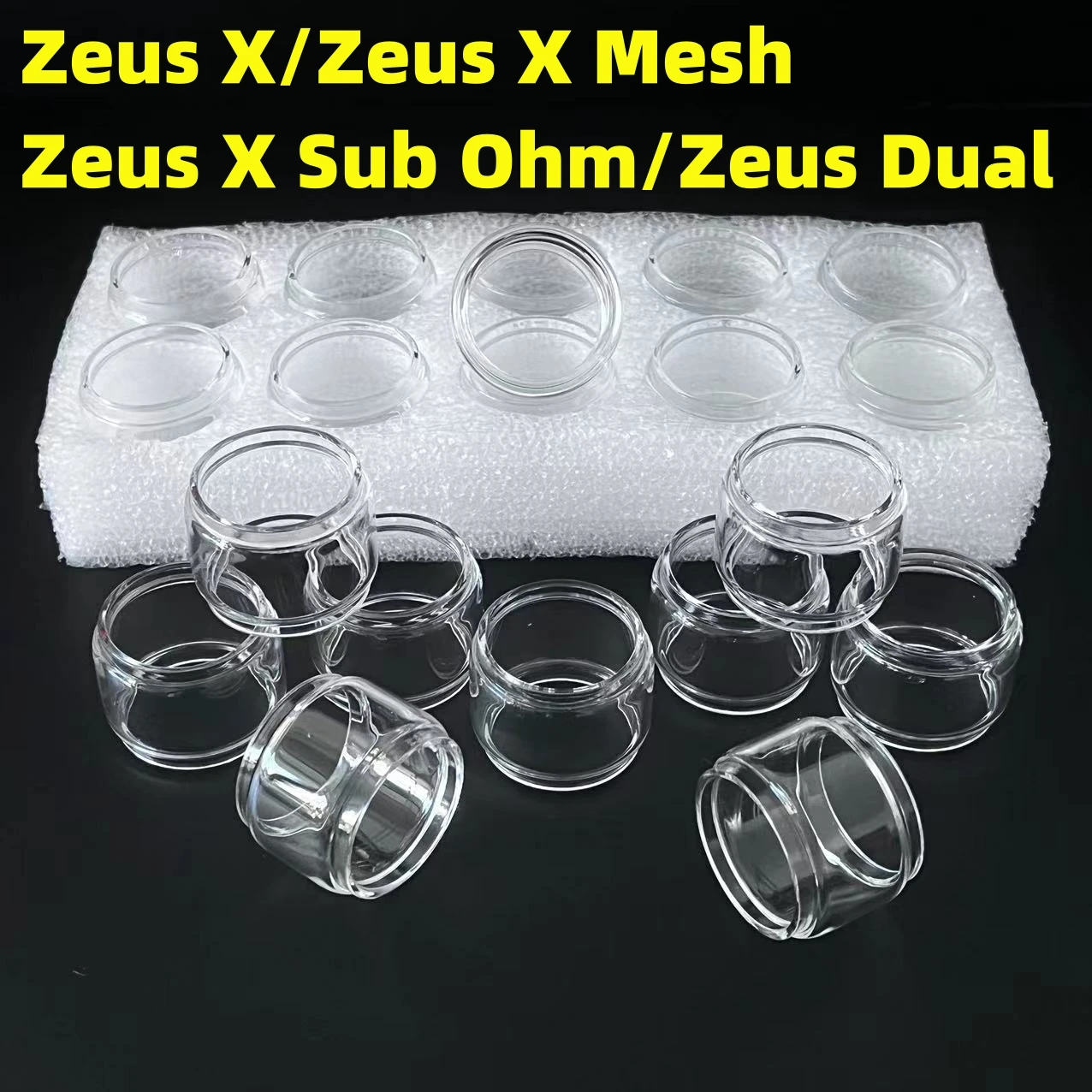 10PCS Transpare Bubble Glass For Zeus X 4.5ml Mesh/Zeus SubOhm /Kylin Mini M /Dead Rabbit V1 V2 V3 /Sky Solo Plus Glass Parts