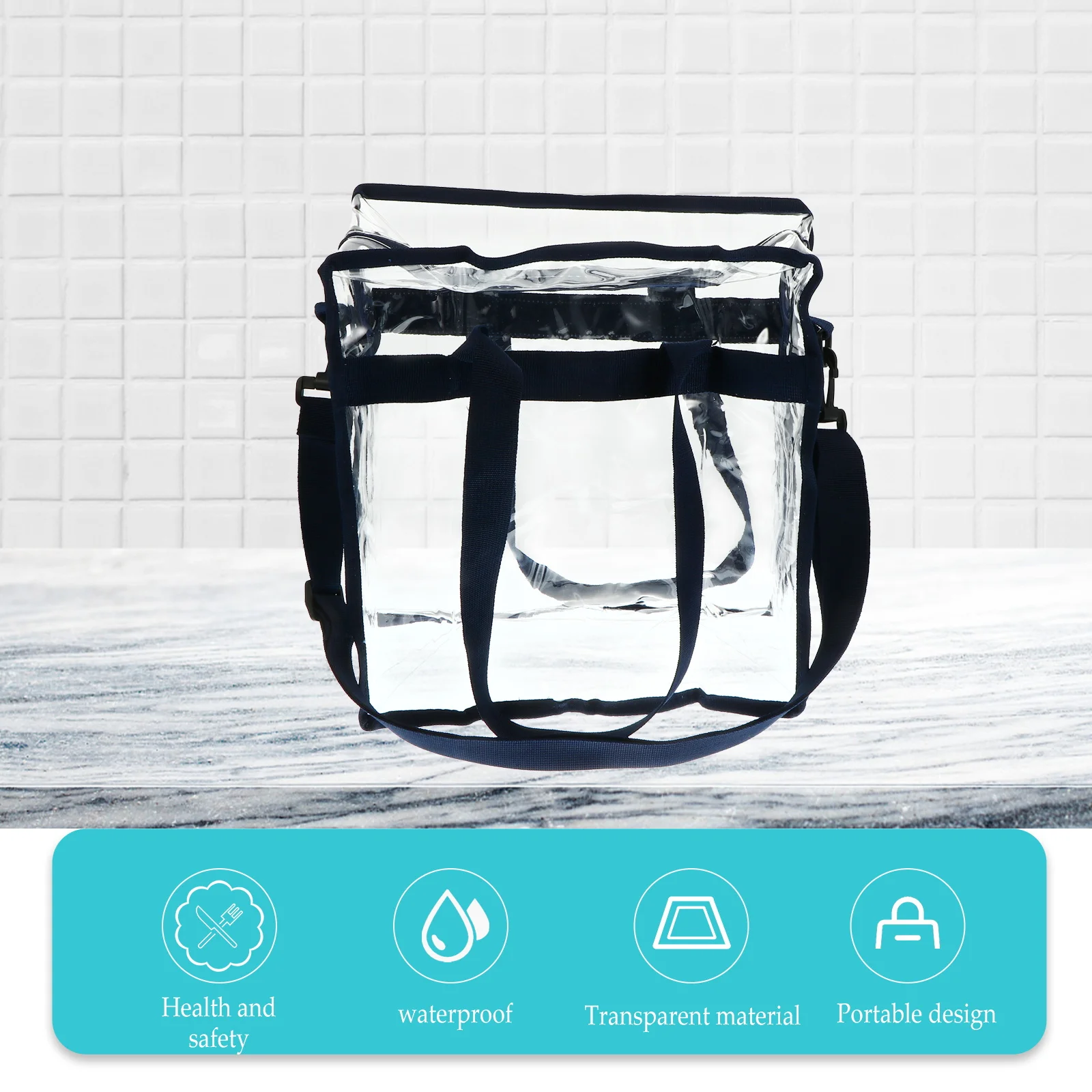 

1Pcs Transparent PVC Lightweight Waterproof Makeup Organizer Travel Toiletry Storage Bag Bag