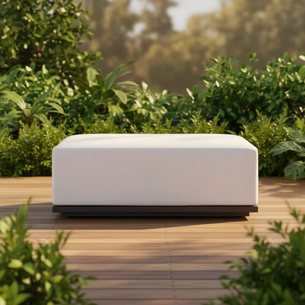 

#Green High End Hotel Outdoor Furniture Aluminum Fancy Ottoman