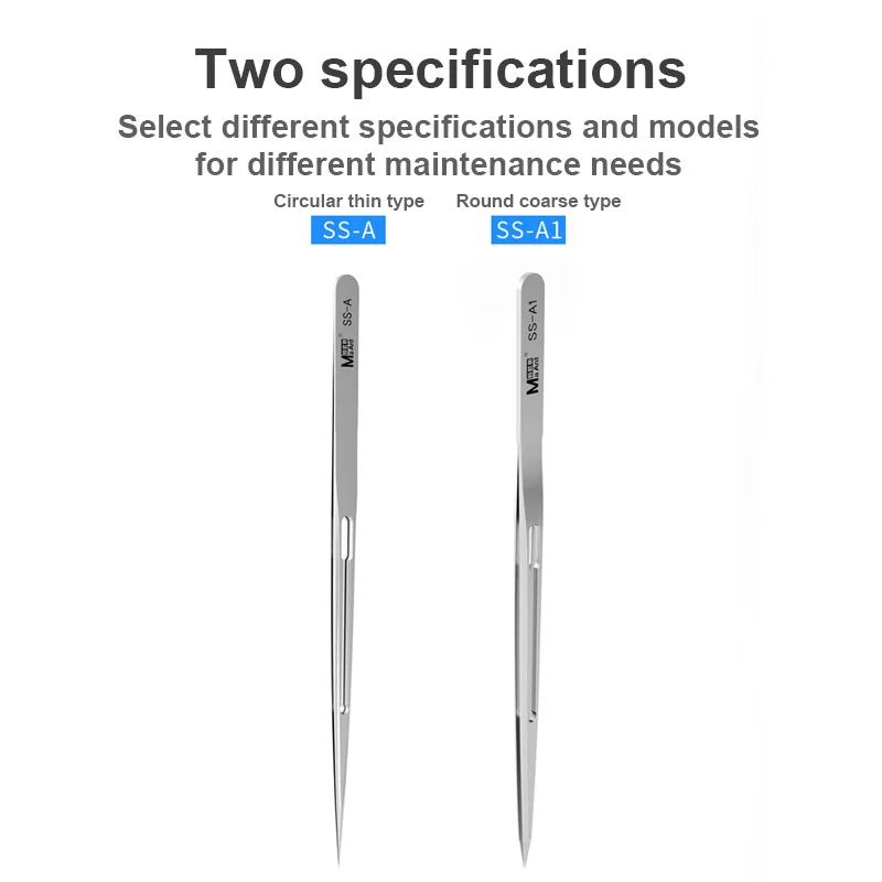 

MaAnt SS-A SS-A1 Non-Magnetic Stainless Steel Precision Tweezers Sharp Flying Line Super Hard Tweezer Repair Forceps