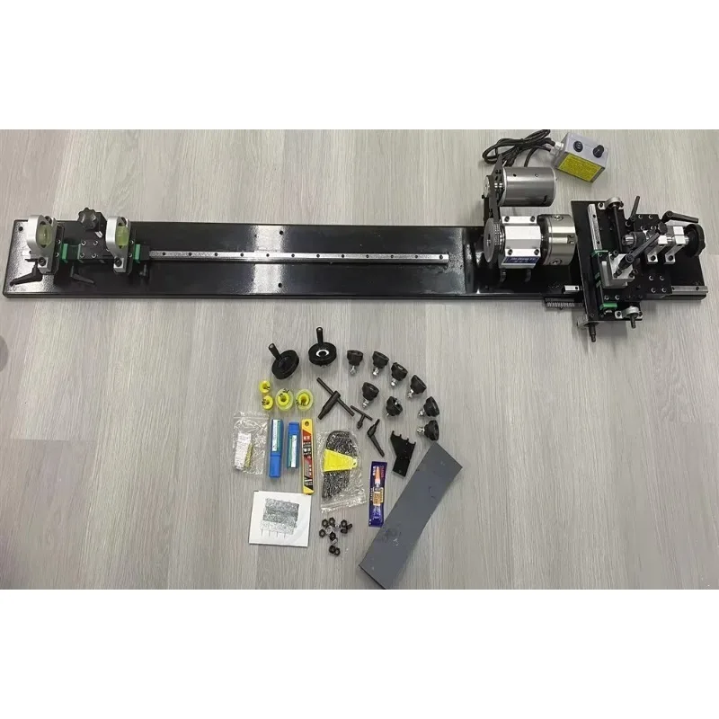Medium Duty Mini Pool Cue Snooker Billiard Repairing Turning Center Variable Speed Machine with Shift Rail