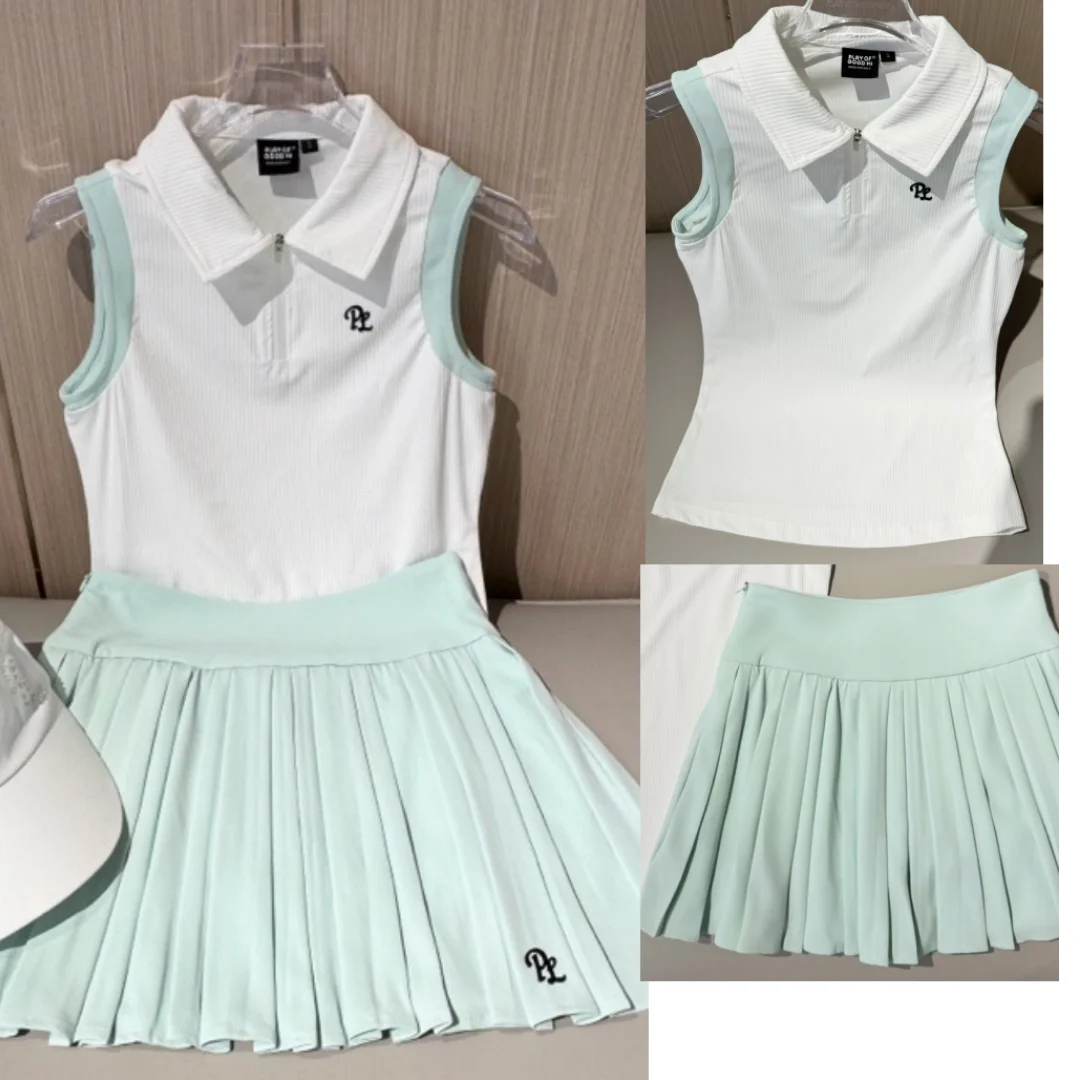 Golf clothing summer Korean version Golf short sleeved women's quick drying breathable golf skirt Tennis golf suit women