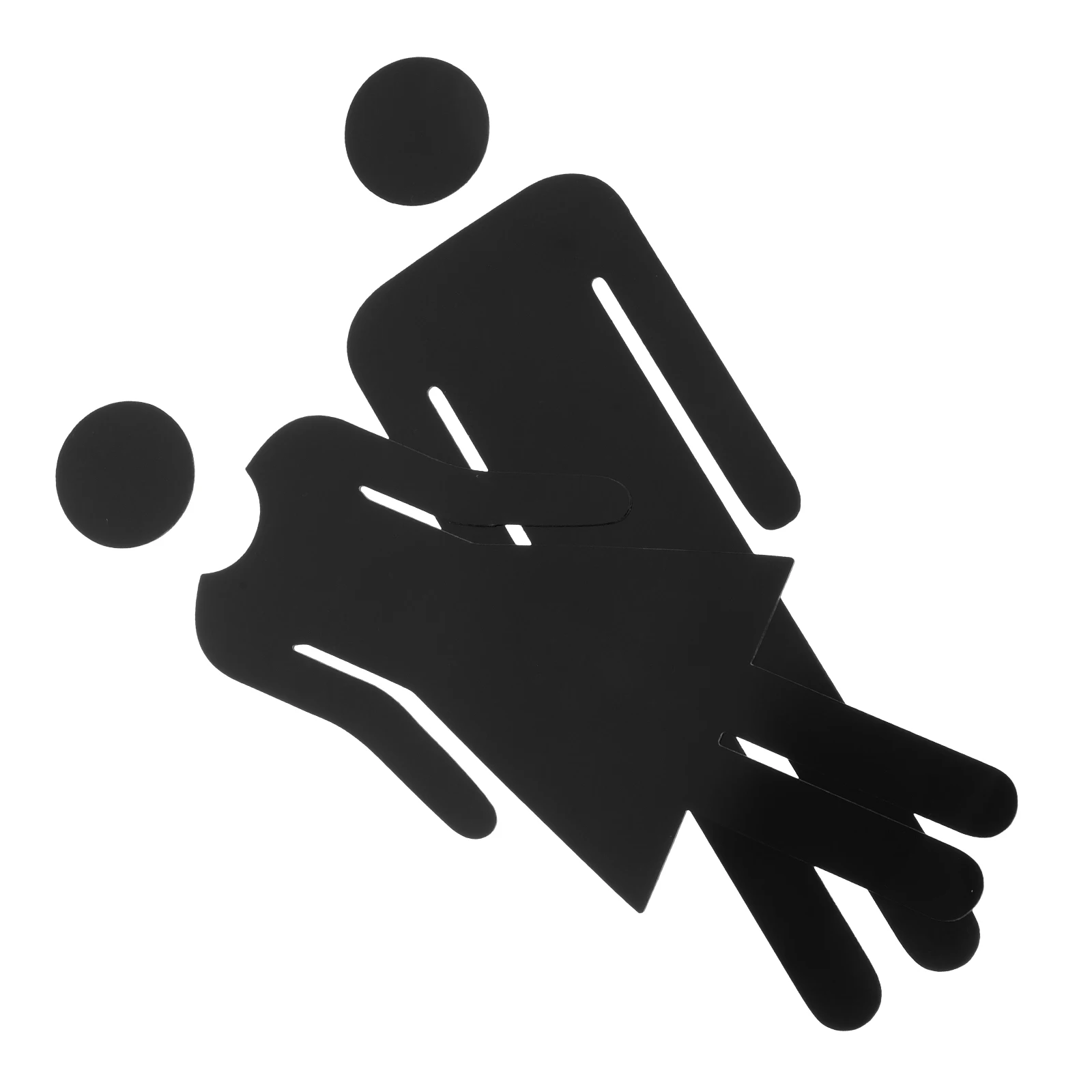 

2Pcs Bathroom Sign Acrylic Washroom Sign Decoration Toilet Identification Plate for Home Office Restaurant Use