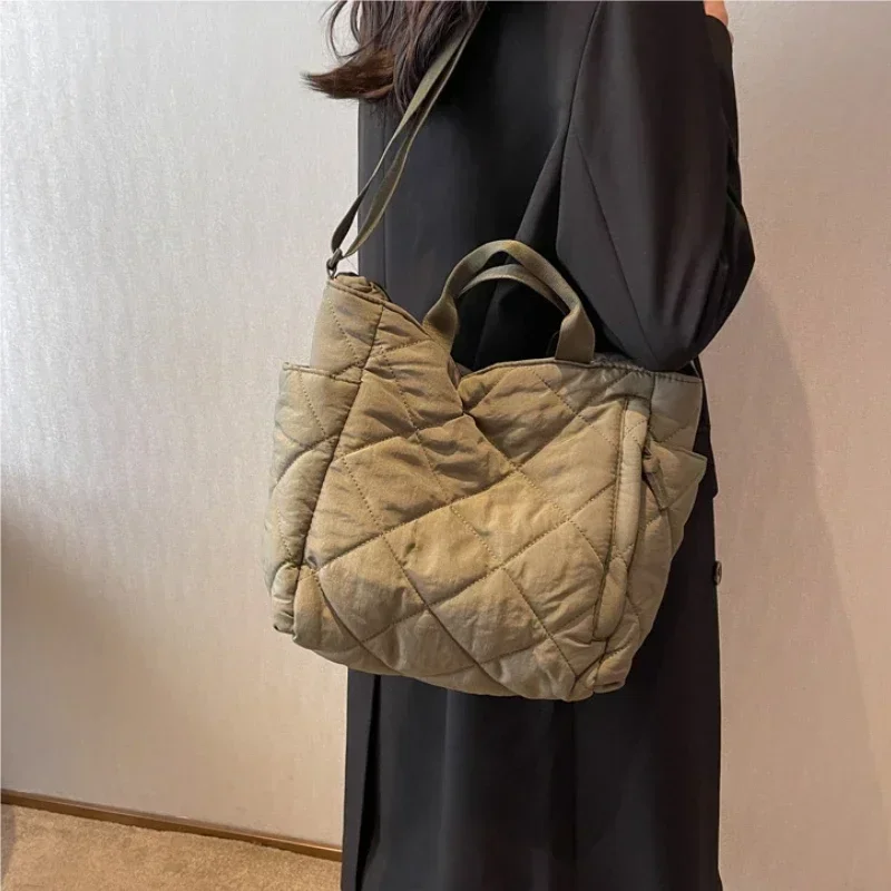 Large capacity Tote Bags for Women Shoulder Side Bag Fashion Space cotton Shopper Shopping Bags cute Ladies Totes 2023 Winter