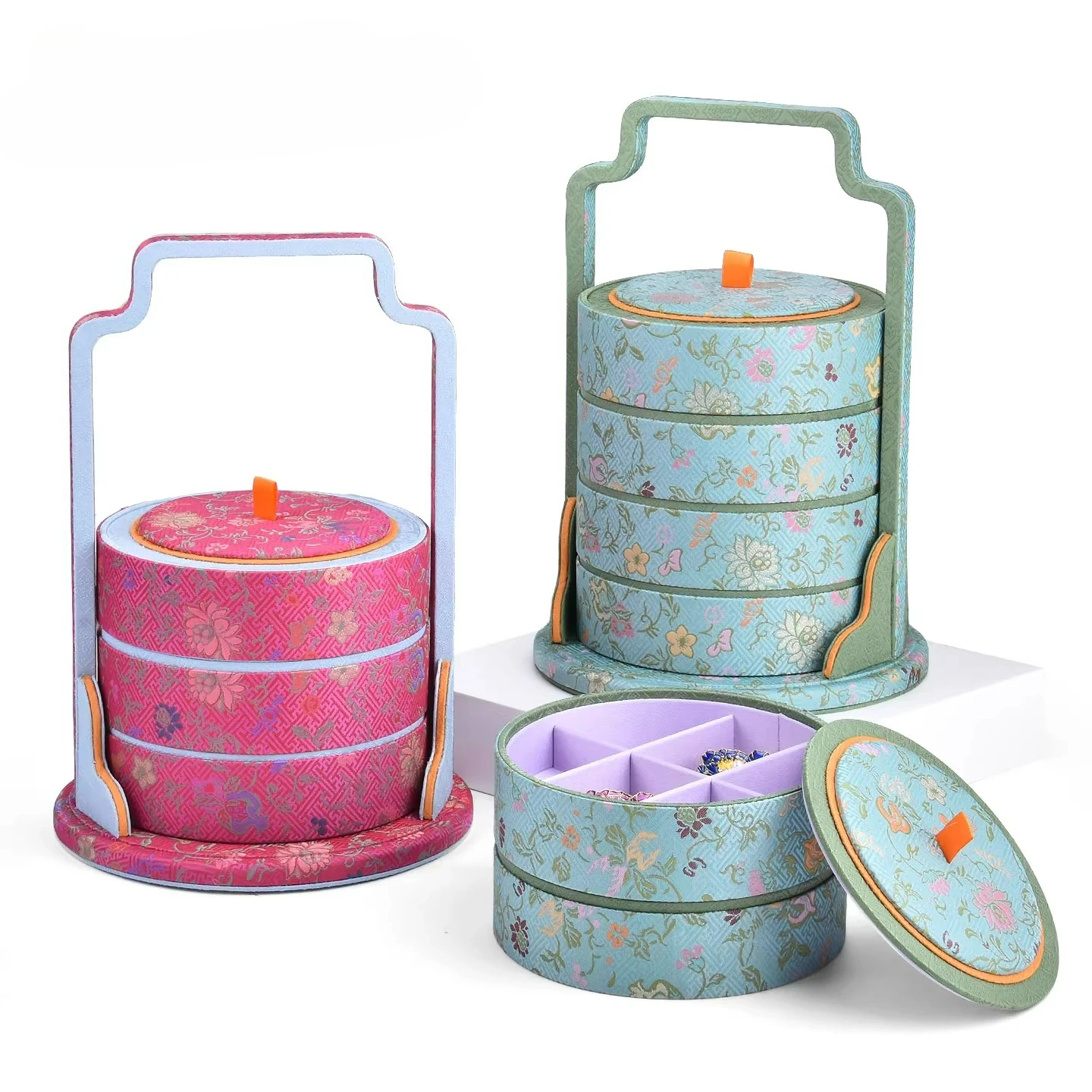 Gong Tingfeng Basket Jewelry Box Ring Pendant Bracelet Sorting New Chinese Multi layer Large Capacity Jewelry Storage Box