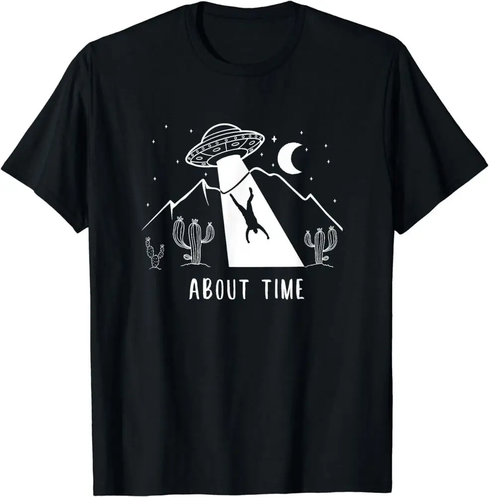 Alien Lover Gifts Men Women UFO Abduction About Time T-ShirtAnime Pattern Clothing Y2K SummerAnime Graphic T-shirts for  Clot