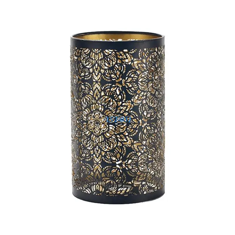 

E15A Modern Iron Lighting Cover With Openwork Design Compatible For E27 Bulbs In Bedroom Or Office