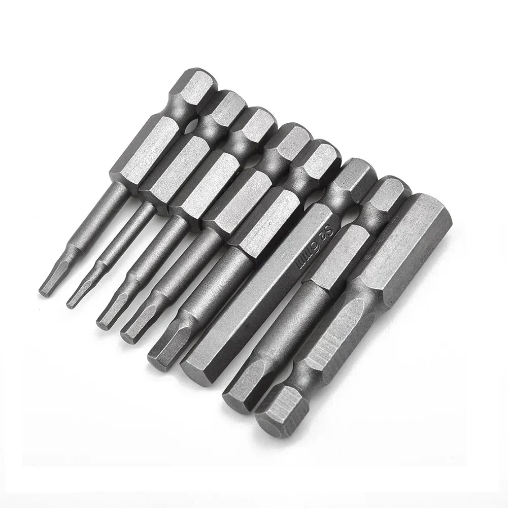 

1pc 50mm Hex Head Wrench Screwdriver Bit 1/4 Inch Hex Shank Screwdriver Alloy Steel Screw Driver Magnetic Tips Hand Tools