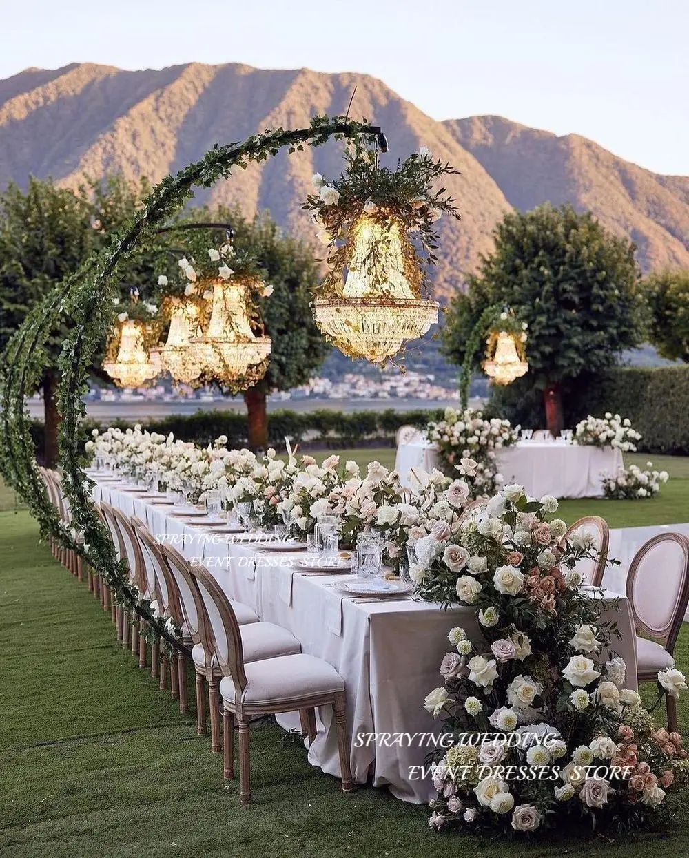 SPRAYING Elegant Off Shoulder Wedding Dress A Line High Side Split Satin Bridal Gown Floor Length Sweep Train vestidos de novia