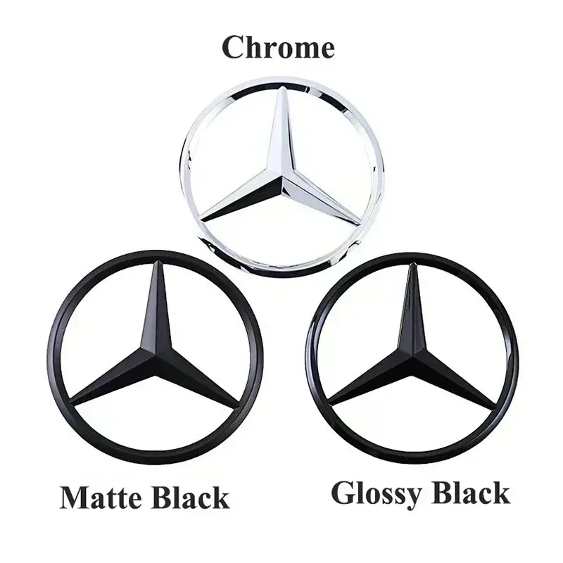 3D ABS Black Rear Trunk Star Logo Emblem for Mercedes-Benz W203 W204 W205 W212 W213 W176 W177 W222 W223 W117 W246 X156 X253 Auto view 3
