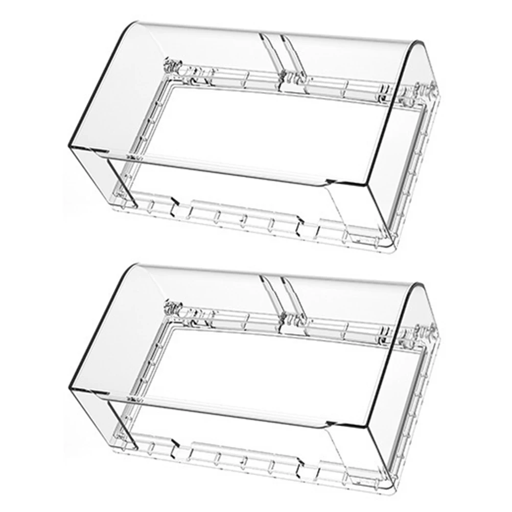 

2pcs Waterproof Socket Box Premium Material Splash-Proof Dust-Proof Adhesive Cover For Home Wall Panel 86 Type Socket Box