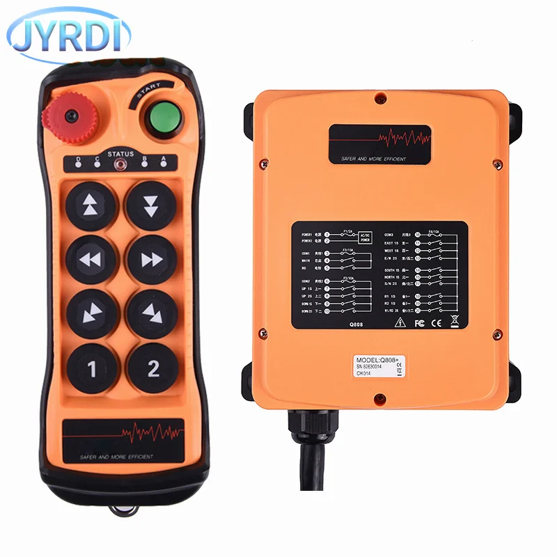 

Q808 Double speed Industrial Wireless Radio Crane Remote Control switches Hoist track overhead bridge Crane Controller Lift