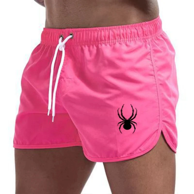 Men\'s Breathable Swim Trunks Beach Shorts Comfortable Fitness Shorts Sports Casual Summer Drawstring Three-point Pants