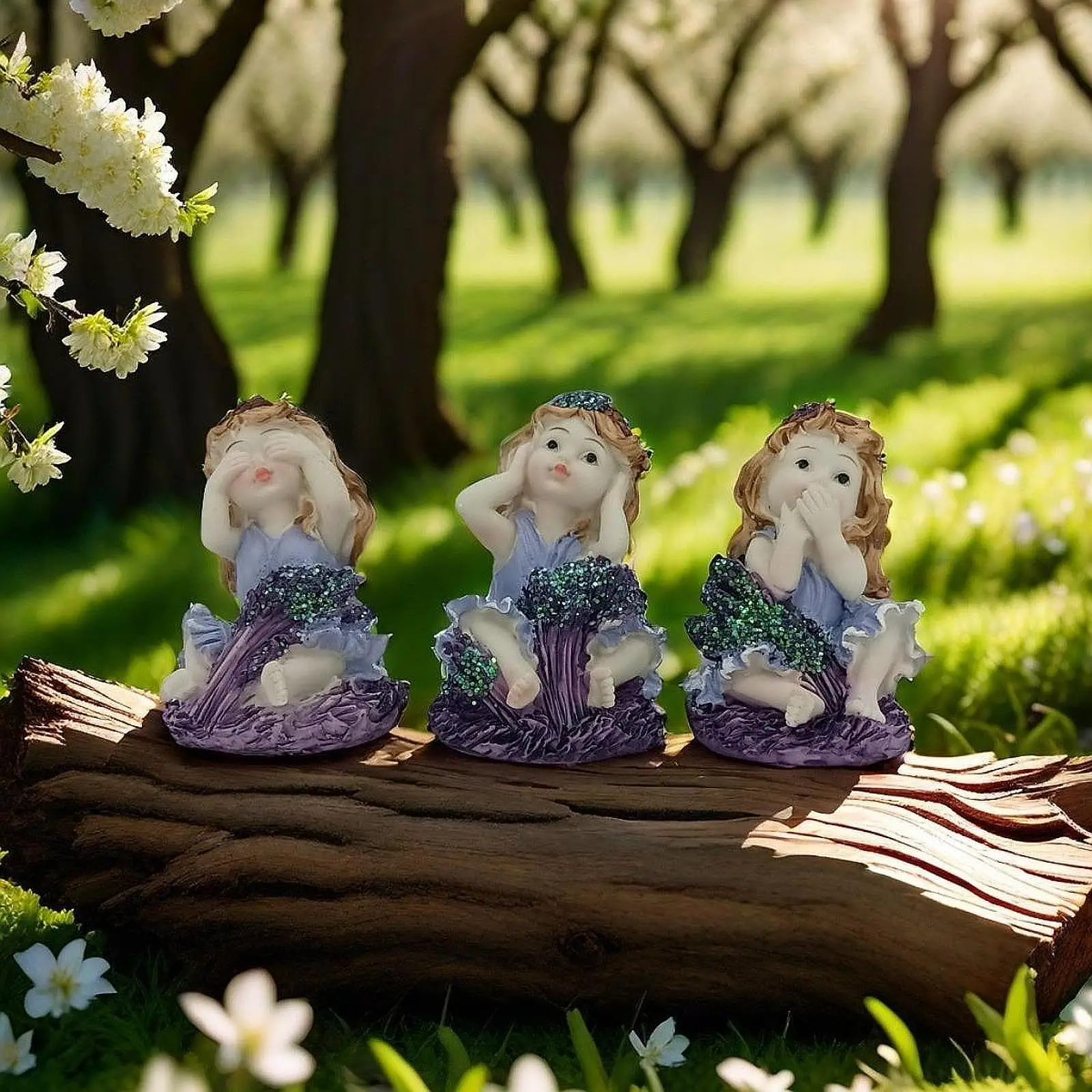 

3x Garden Fairy Figurines Garden Decoration for Lawn Garden Outdoor Indoor