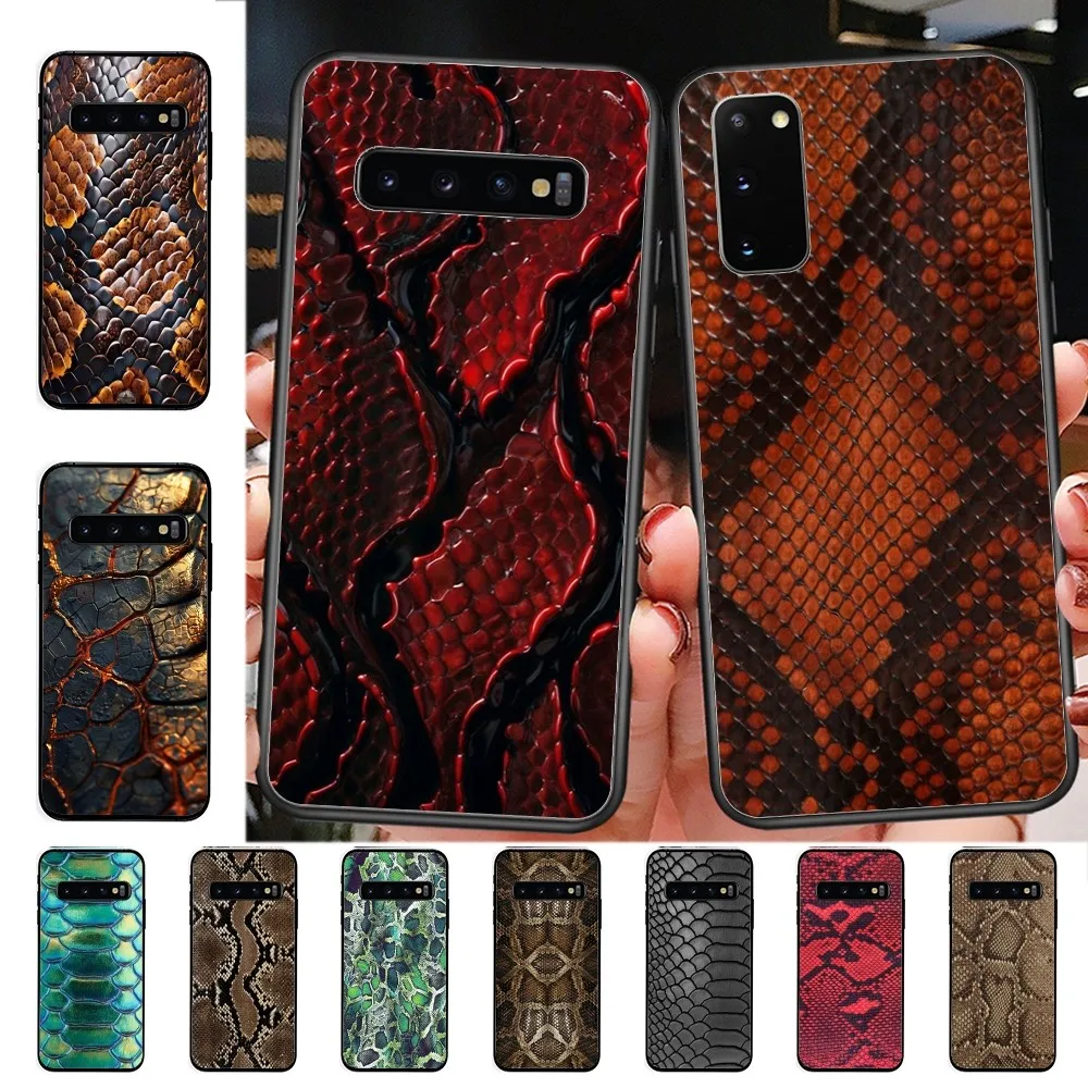 Snake Skin Phone Case For Samsung S 9 10 20 21 22 23 30 23 24 plus lite Ultra FE S10lite Fundas