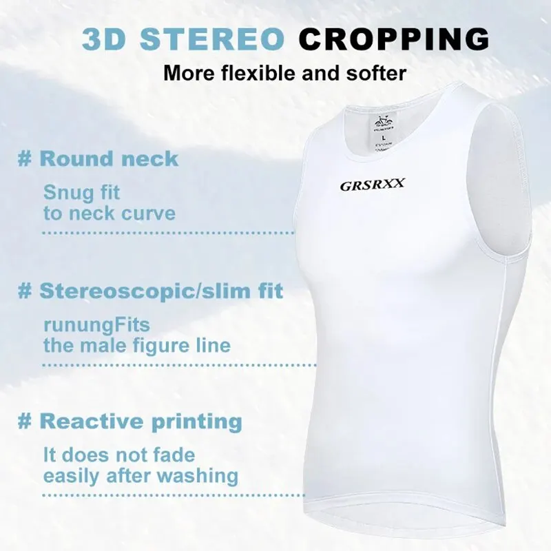 GRSRXX Winter Cycling Base Layer Sleeveless Fleece Sports Bike Jerseys Shirt Warm Bike Underwear Bicycle Vest For Men Women