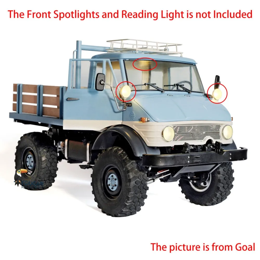 1/10 LESU RC Crawler RAVE-UM406 4X4 portaequipajes de cuerpo de Metal Control remoto camión coche pintado vehículo ensamblado TH22766