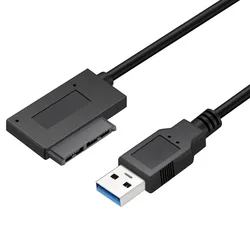 Sata to USB3.0 USB2.0 7+6PIN 13Pin Adapter Converter Cable Quick Data Transfe For Laptop Optical Drive CD/DVD ROM Slimline Drive