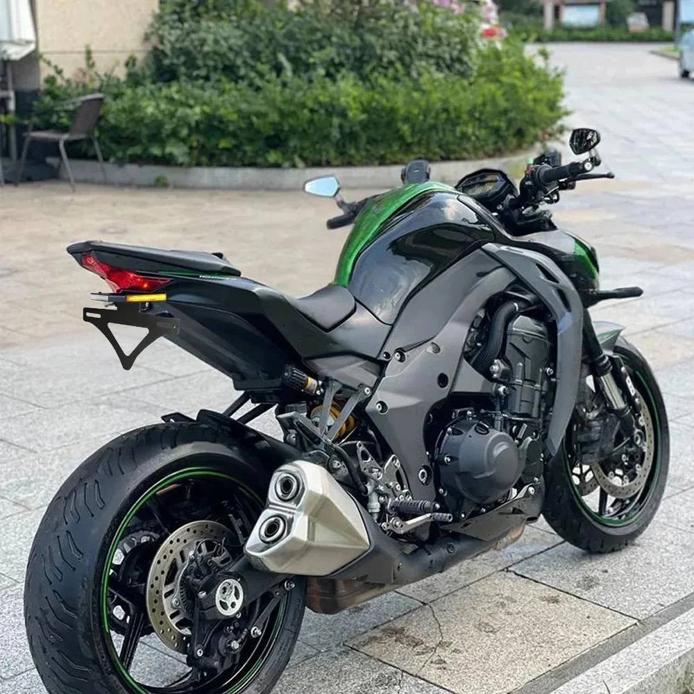 دراجة نارية الذيل مرتب الحاجز مزيل تسجيل لوحة ترخيص جبل حامل مصباح ليد لكاواساكي Z900 Z 900 2017-2024