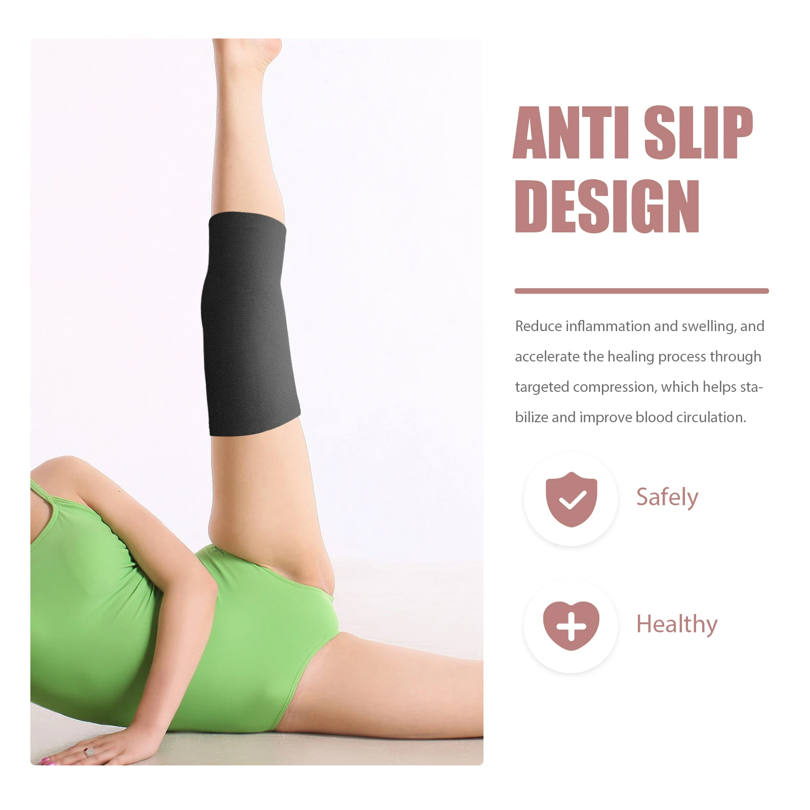 

2 Pairs Knee Pads Thick Warm Lining Breathable Elastic Sports Cycling Fitness Yoga Shock Absorption Support Pain Relief