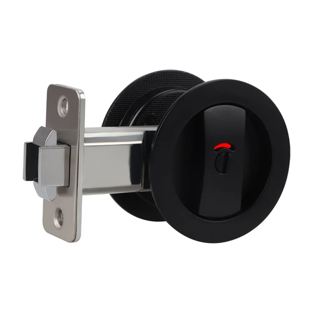 

For Bathrooms Contemporary Door Lock Black Door Lock Breakage Resistant Color Indication For Privacy Protection