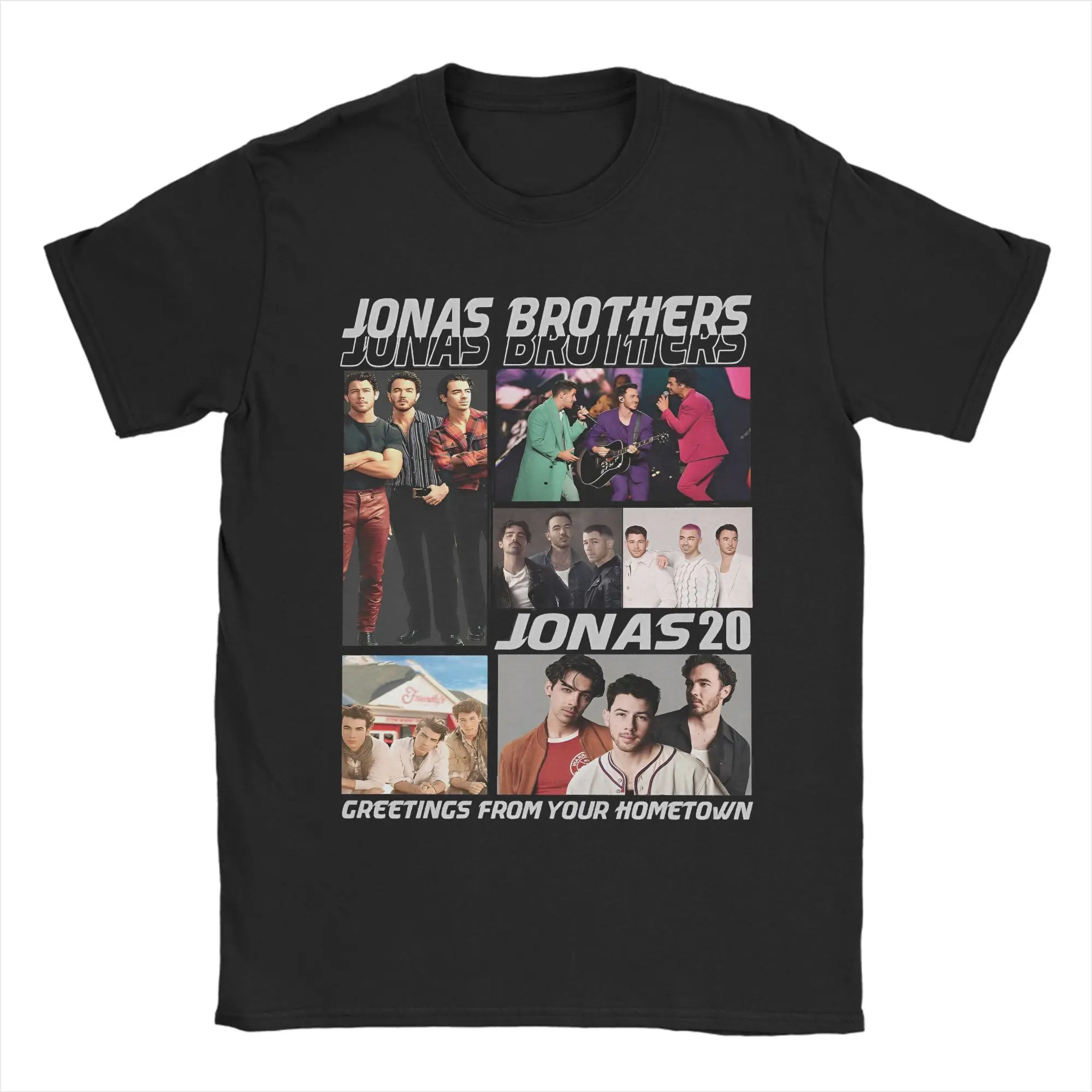 

Футболка Jonas Bros Tour 2025 для мужчин и женщин, футболки с принтом JONAS20, концертная одежда из 100% хлопка