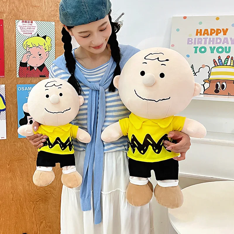 Peanuts Snoopy Charlie Brown Plush Toy Cartoon Anime Merch Pillow Children Stuffed Doll Gift Wholesale Birthday Present for Kids