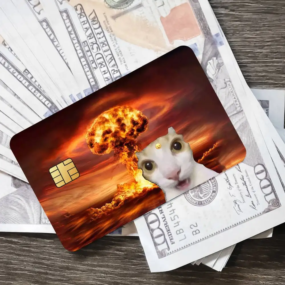 Lustiger Katzen-Aufkleber für Kreditkarten, Debitkarten, wasserdichter Aufkleber, Schutzfolie für Bank- und Buskarten – Detail 5