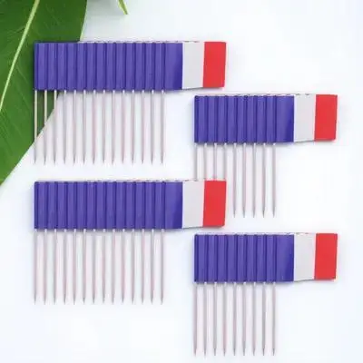 

200Pcs France Flag Cupcake Picks Mini Toothpicks Decorative Cocktail Fruit Cake Party Dessert Accessories Mini Stick Toothpick