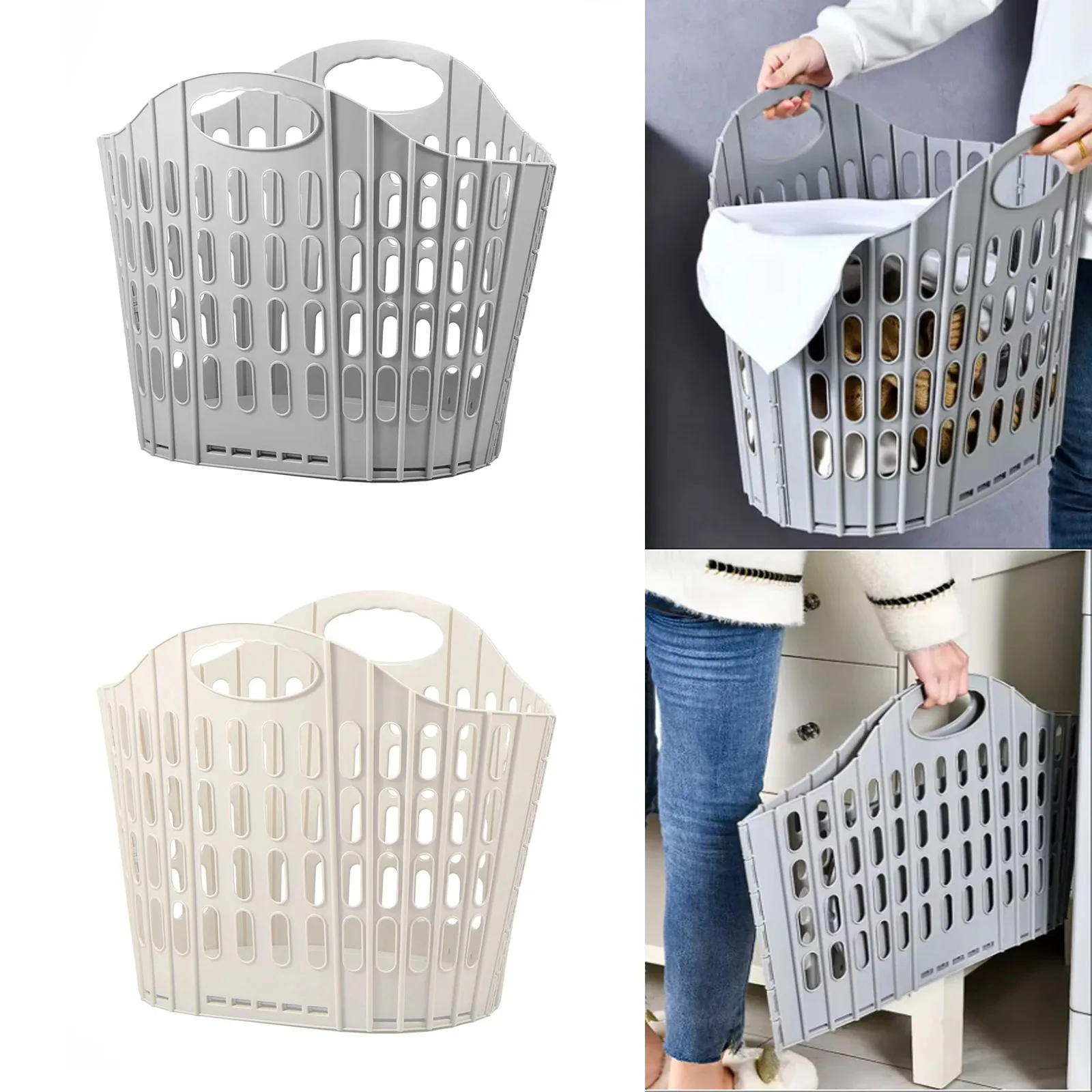 

Portable Hand-Held Dirty Clothes Basket Foldable Large Capacity Multifunctional Storage For Home Bathroom Dirty Clothes Basket